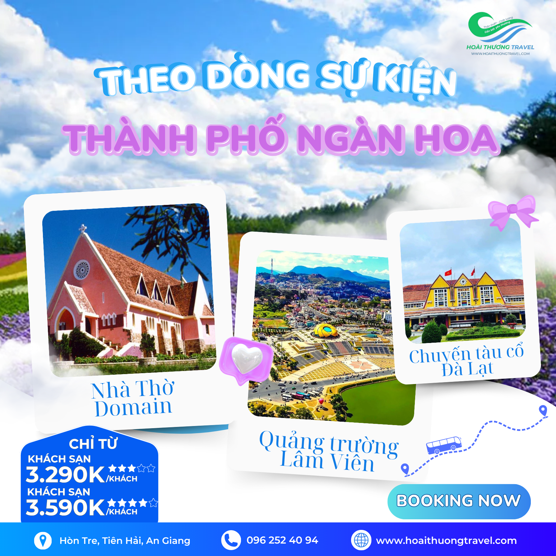 ĐÀ LẠT 3N3Đ - KHÁCH SẠN 3 SAO